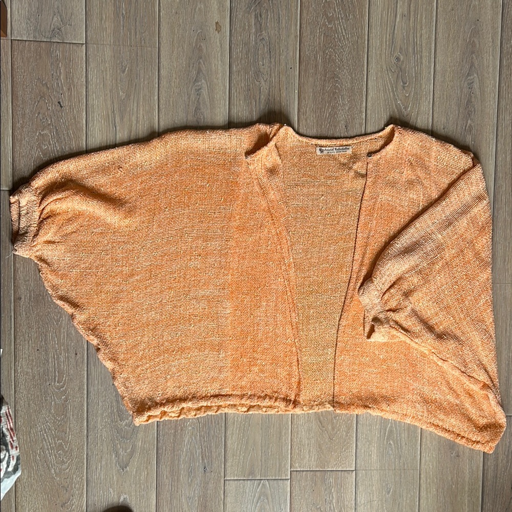 Vintage Orange Knitted Shrug Sweater